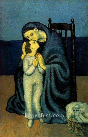 Madre e hijo 1901 Pablo Picasso Pintura al óleo